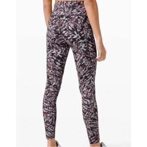 Lululemon Fast and Free Tight II Leggings Kaleidoscopic Pink Multi Size 2